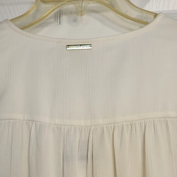 Michael Kors Cream Blouse with Peplum Hem - Picture 10 of 16